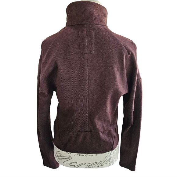 Stella McCartney -911 by Adidas Heartracer Full Zip Moto Style Jacket Burgundy S - Picture 7 of 13